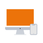 Icon of computer and mobile