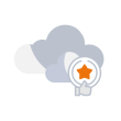 Trusted cloud icon